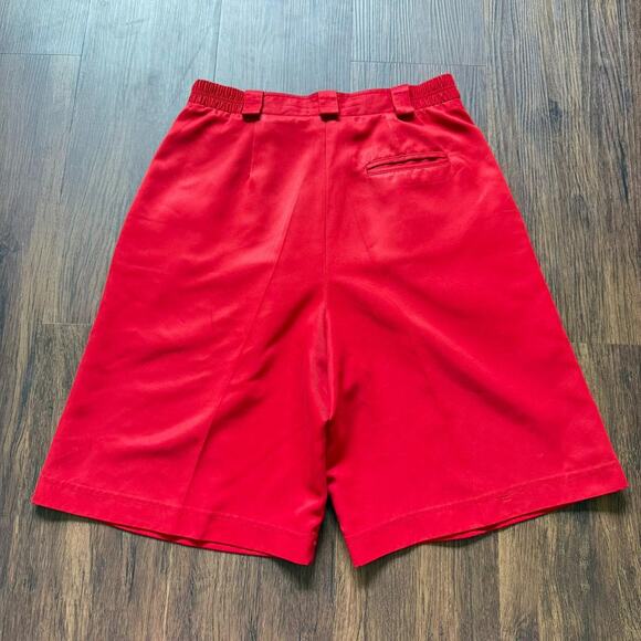 Vintage Lily’s of Beverly Hills Red Pleated Shorts Women’s Sz 8 USA - Picture 3 of 7